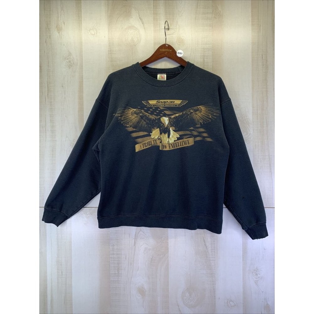 Snap On Tribute to Excellence Eagle Graphic Sweatshirt Mens Size Large-8257